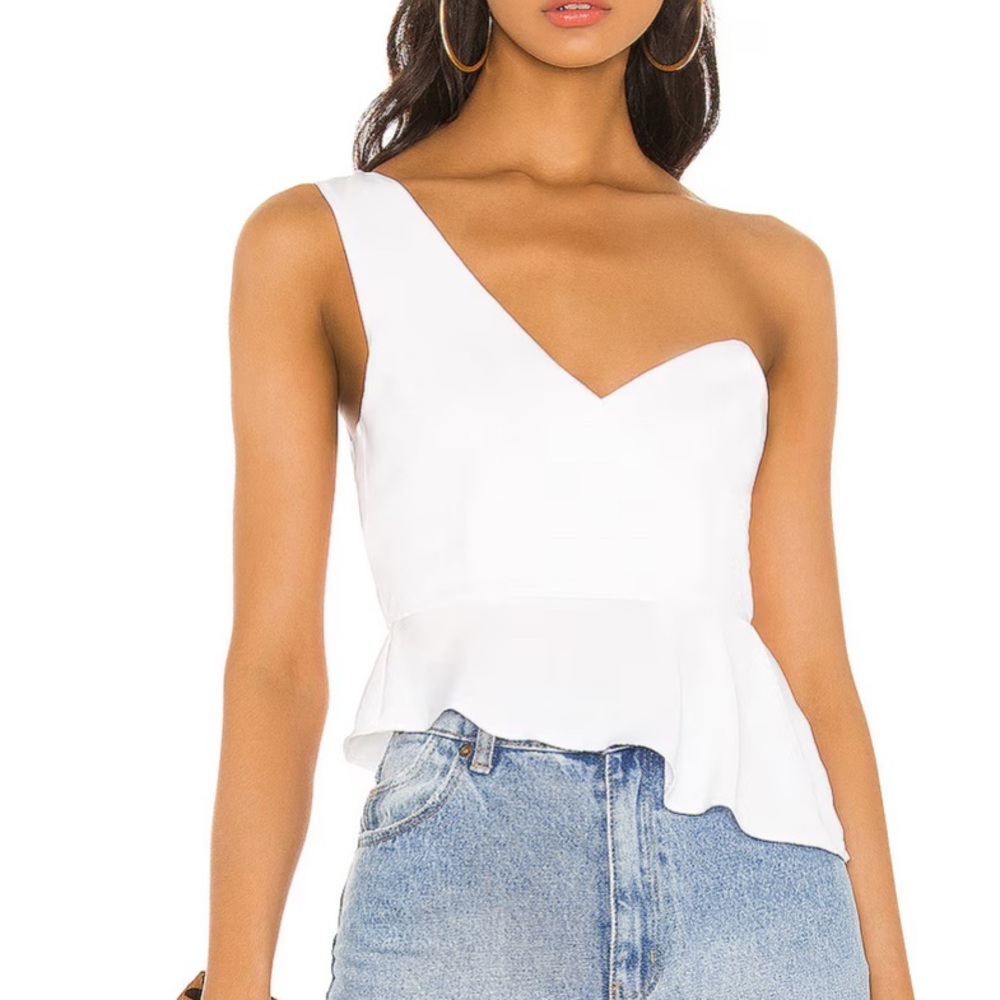 Karlie One Shoulder Top in White NEW Superdown